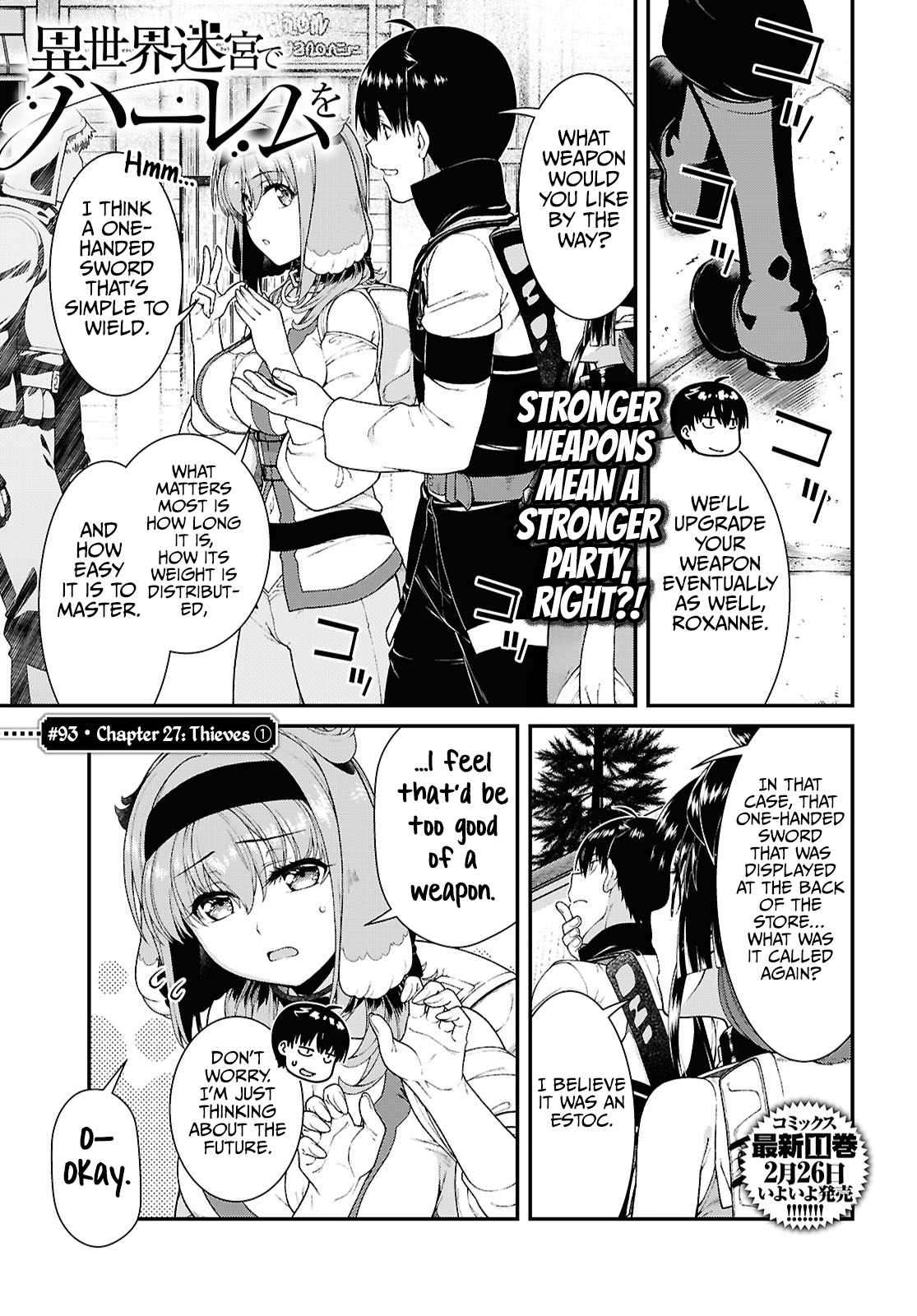 Isekai Meikyuu de Harem o, chapter 93